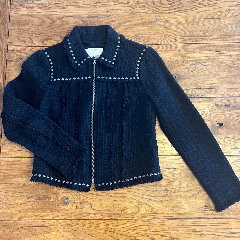 Rebecca Taylor Studded Tweed Coat